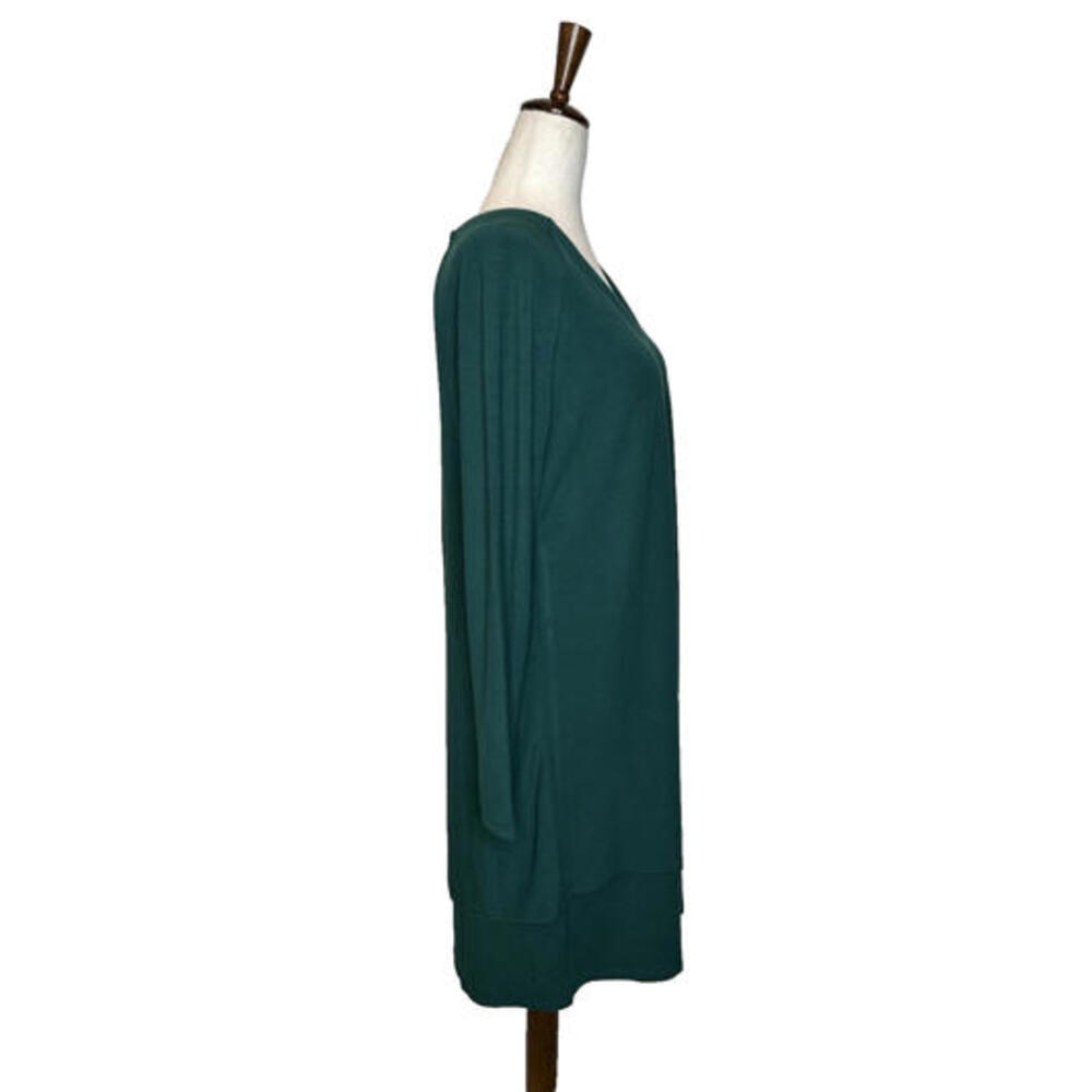 Soft Surroundings Marla Layered Dress M Jewel Green Stretch Lagenlook $110 NWT - Picture 5 of 7
